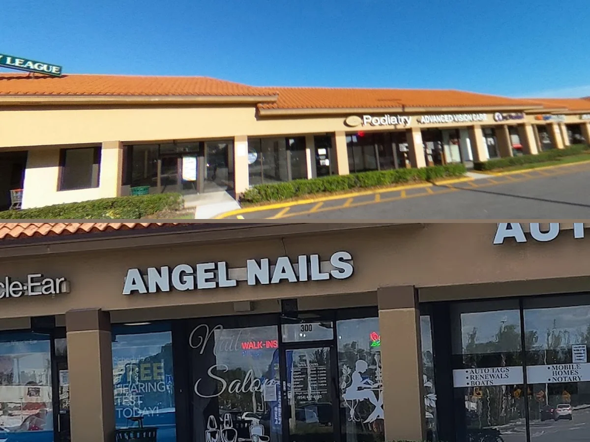 Bright salon interior with nail stations